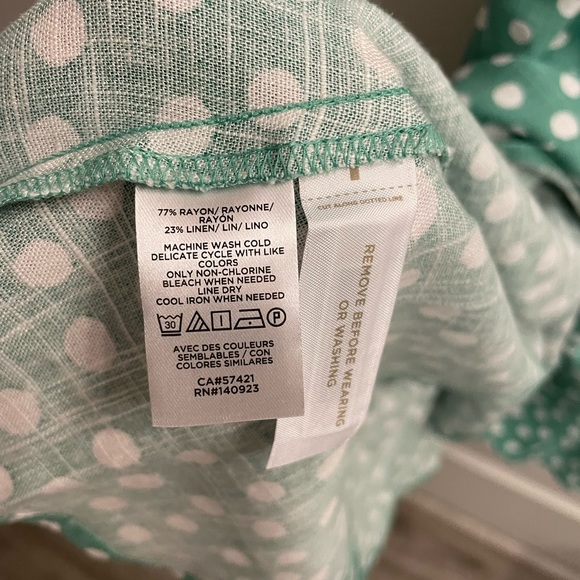 NWT XXSP LOFT Dotted Godet Double V Midi Dress - Picture 4 of 4